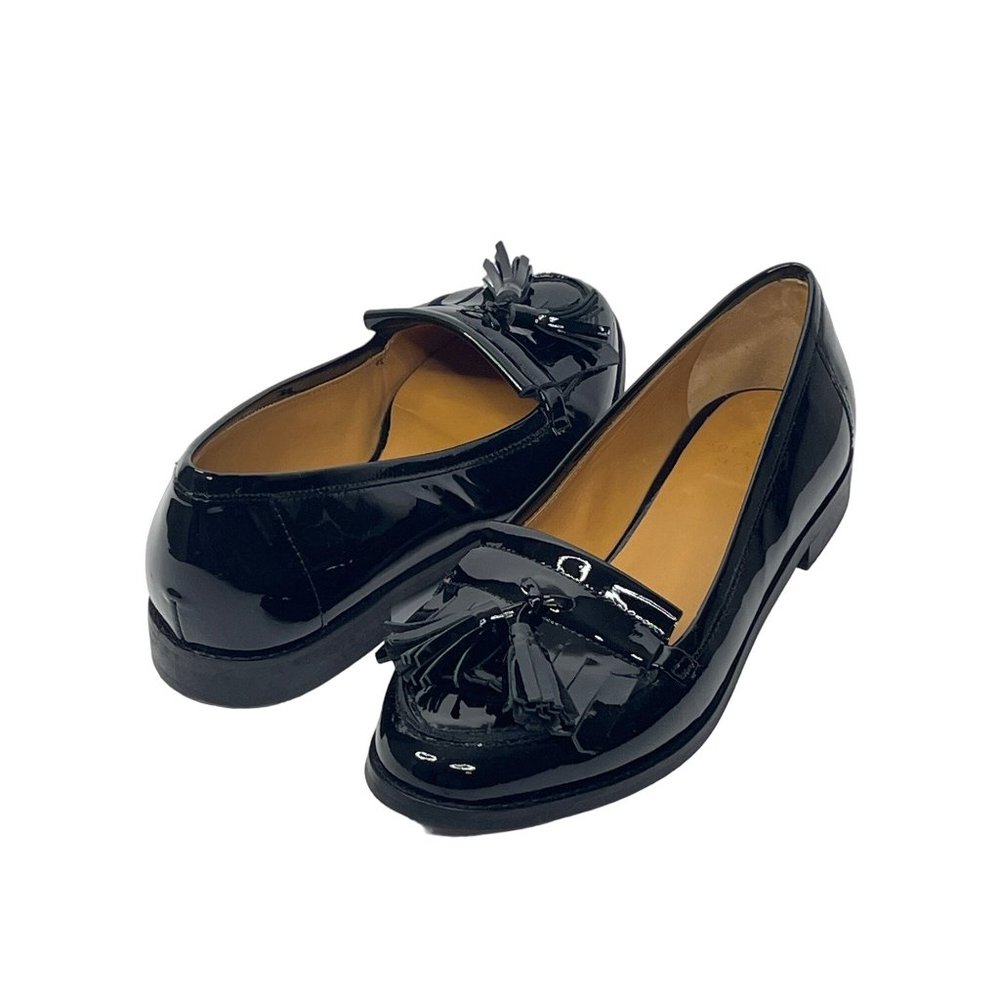 Sezane Loafer Flat Size 6 Women Black Patent Leather Workwear Casual Slip On